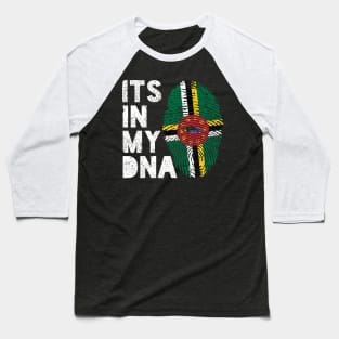 Its In My DNA Dominica Flag Fingerprint Baseball T-Shirt